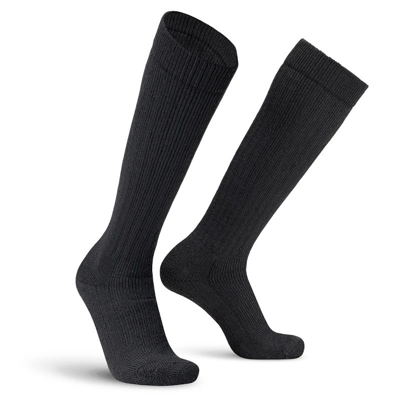 worik calza merino heavy knee high black