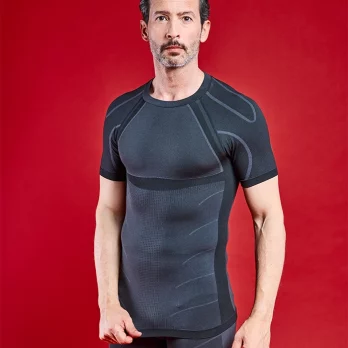 maglia maniche corte nadal intimo uomo black anthra indossato